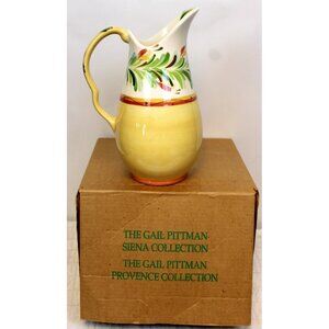 Southern Living Gail Pittman SIGNED Siena Red Gold Pitcher Serving Provence
